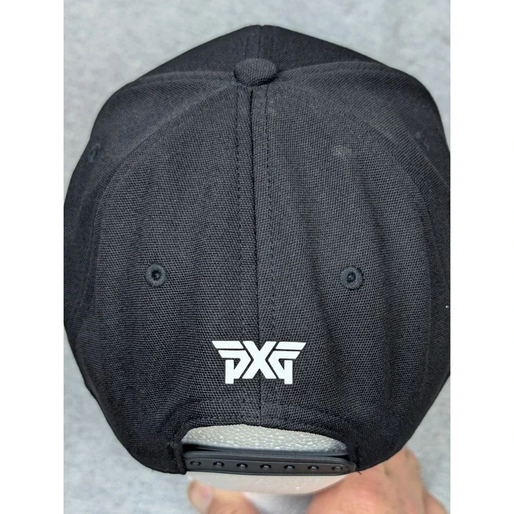 PXG Parsons Xtreme Golf Snapback Hat Black White Logo Structured Cap NEW
